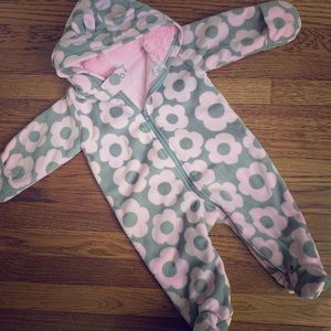 Carter’s Warm Fleece Hooded Jumpsuit, 3-6mos